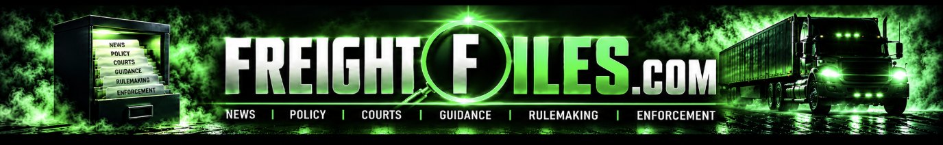 FreightFiles.com: News, Policy, Courts, Guidance, Rulemaking, Enforcement